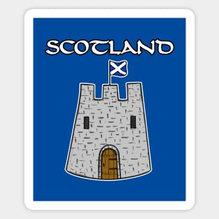 Scottish Flag Castle Scotland St Andrew's Day Magnet